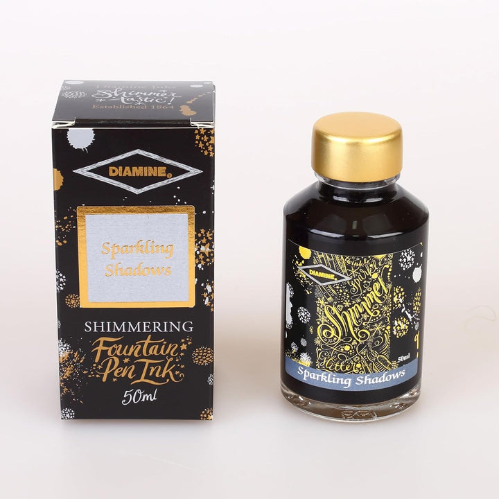 Diamine Shimmer Ink,Sparkling Shadows,Tinte,Schreibtinte im Tintenglas,50 ml