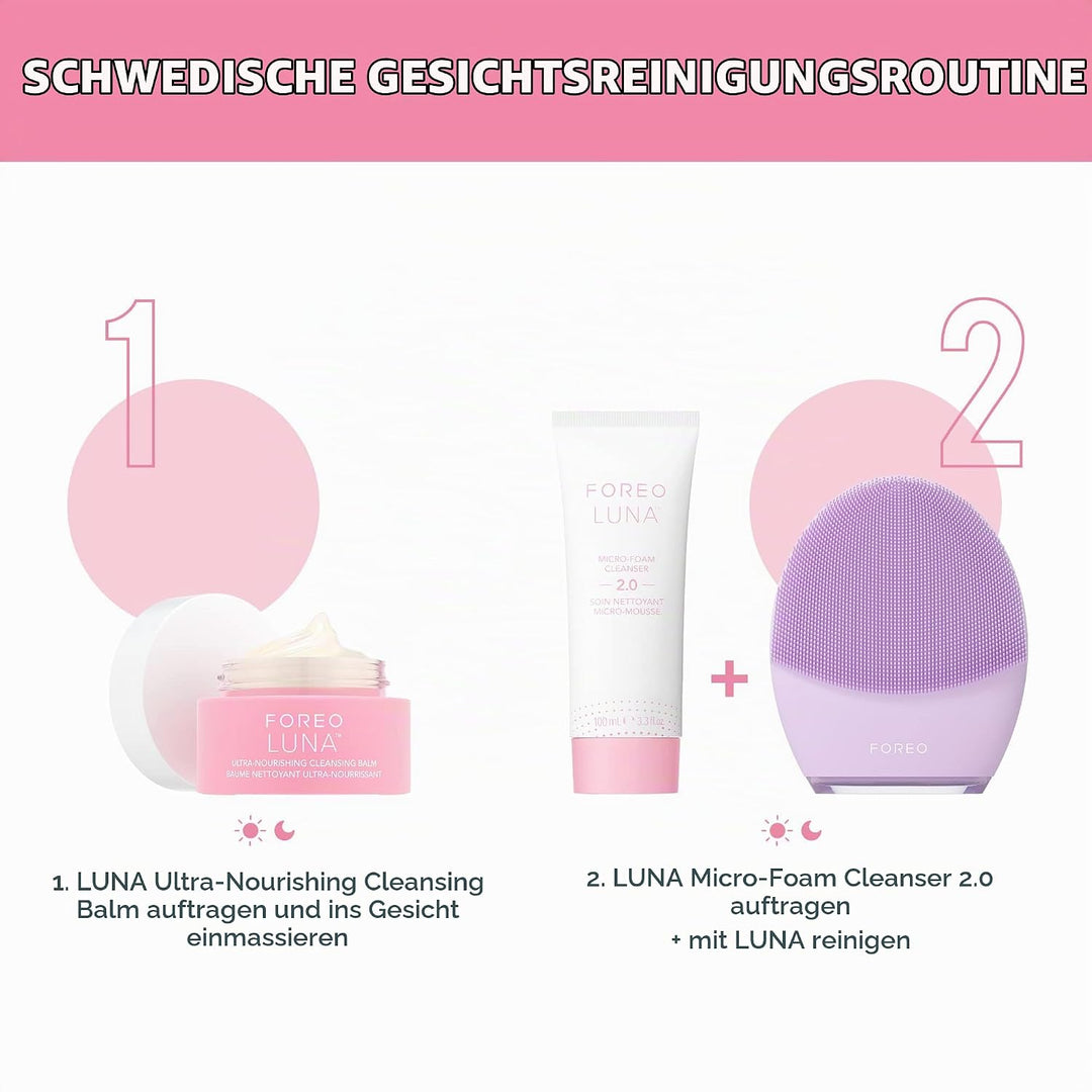 FOREO LUNA Micro-Foam Cleanser 2.0 – Gesichtsreinigung – Vitamin E - Aminosäuren - Mitesserentferner