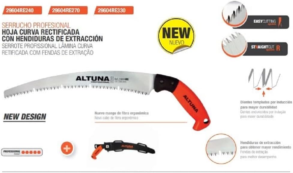 Altuna 29604 Handsäge, gebogen, 330 mm Mit Hülle con funda, con funda