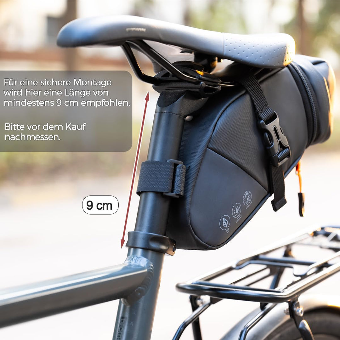 Fahrradsitztasche, wasserdichte Fahrradsatteltasche, erweiterbare Kapazität, Radfahren unter dem Sit