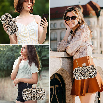 CORIOS Abendtasche Damen Diamant Clutch Bag Kette Shiny Strass Handtasche Klein Tasche Schultertasch