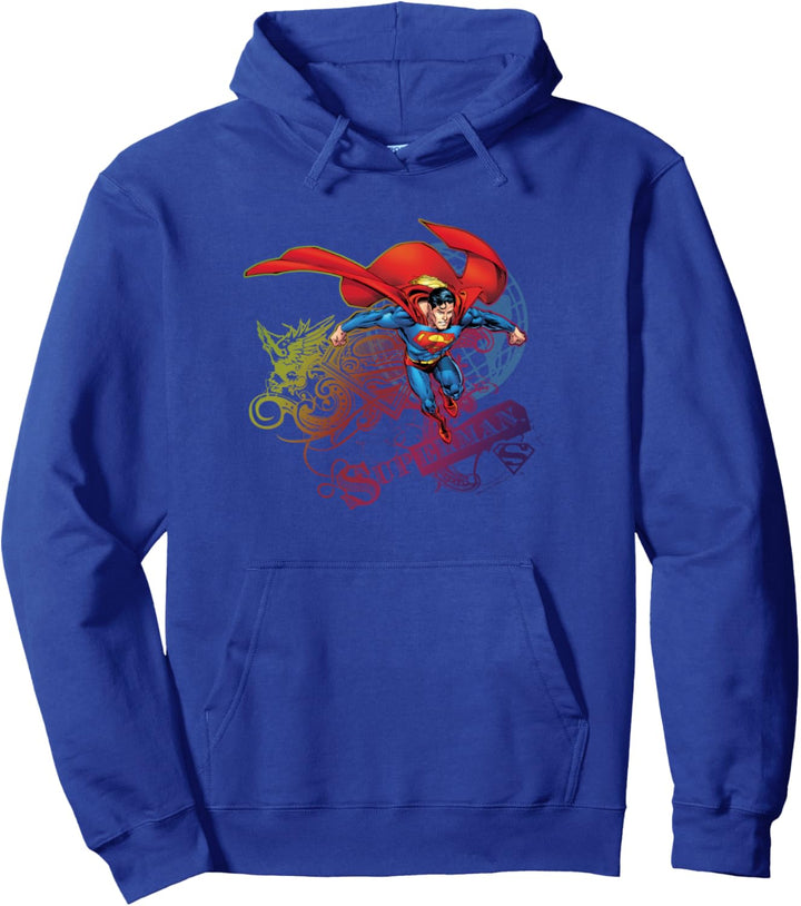 Superman Cool Word Supes Pullover Hoodie