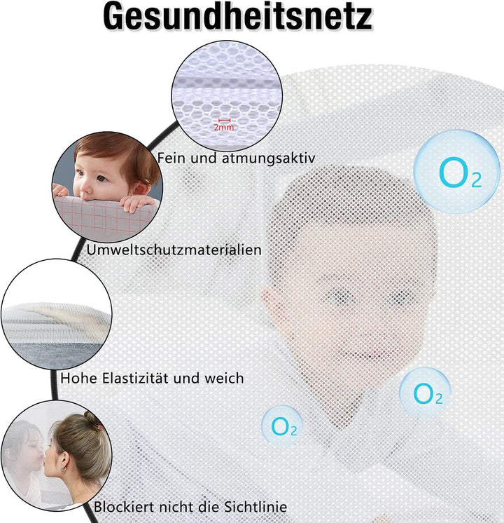 UISEBRT Bettgitter 200cm, Bettschutzgitter für Kinder, Höhenverstellbar Rausfallschutz Bett Kinderbe