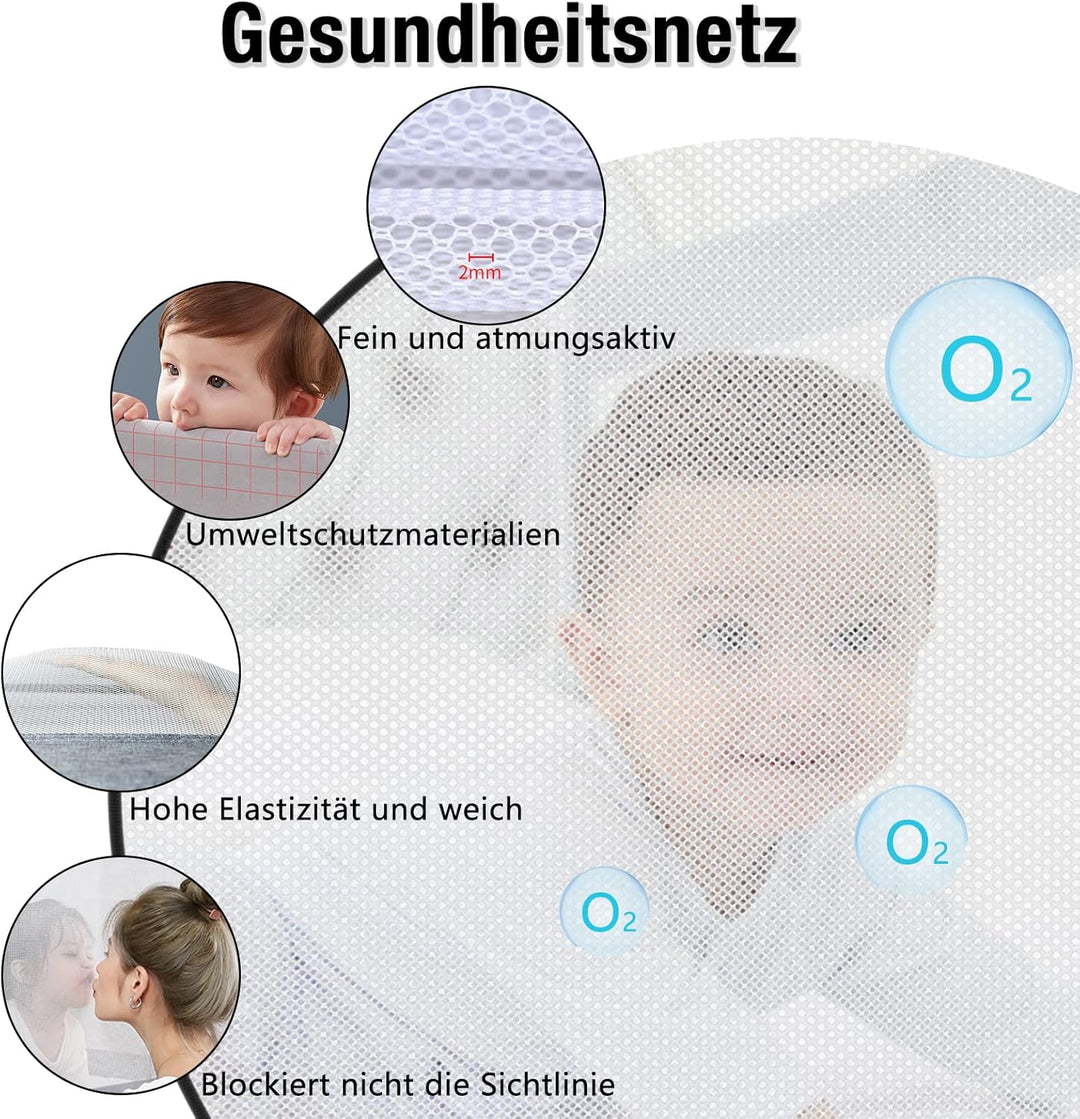 UISEBRT Bettgitter 150cm, Bettschutzgitter für Kinder, Höhenverstellbar Rausfallschutz Bett Kinderbe