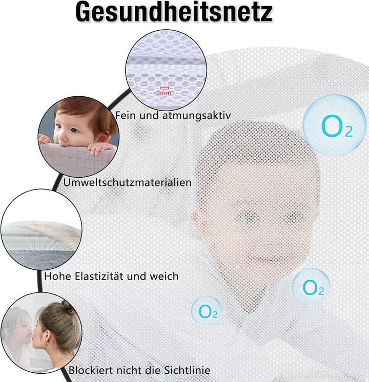 UISEBRT Bettgitter 150cm, Bettschutzgitter für Kinder, Höhenverstellbar Rausfallschutz Bett Kinderbe