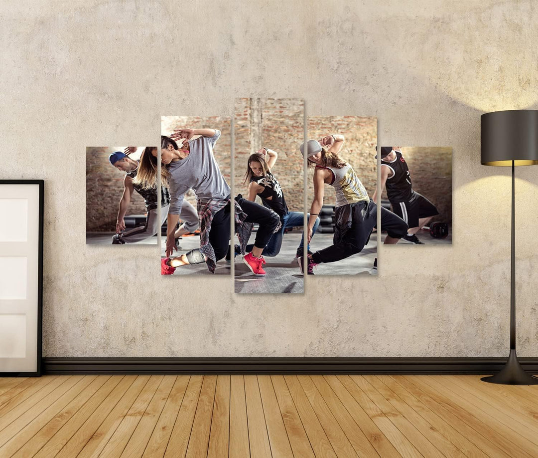 islandburner Bild auf Leinwand Break Dance Gruppe Tanz Unterricht Bilder Wandbilder Poster Leinwand