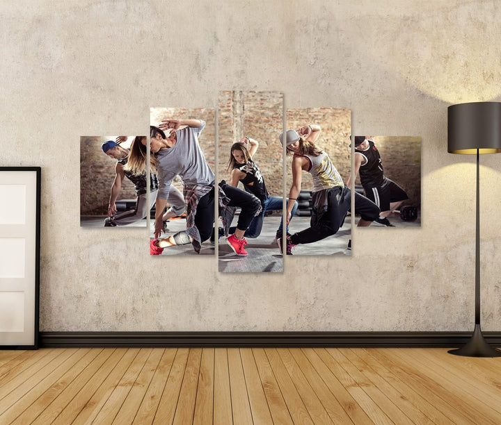 islandburner Bild auf Leinwand Break Dance Gruppe Tanz Unterricht Bilder Wandbilder Poster Leinwand