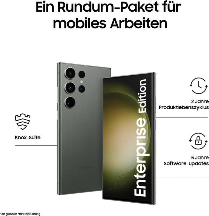 Samsung Galaxy S23 Ultra Enterprise Edition, inklusive Stift, 6,8 Zoll Android Smartphone, 256 GB, 5