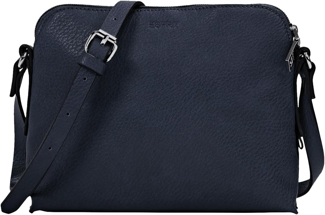 ESPRIT Vegan: Schultertasche in Lederoptik 400/Navy, 400/Navy