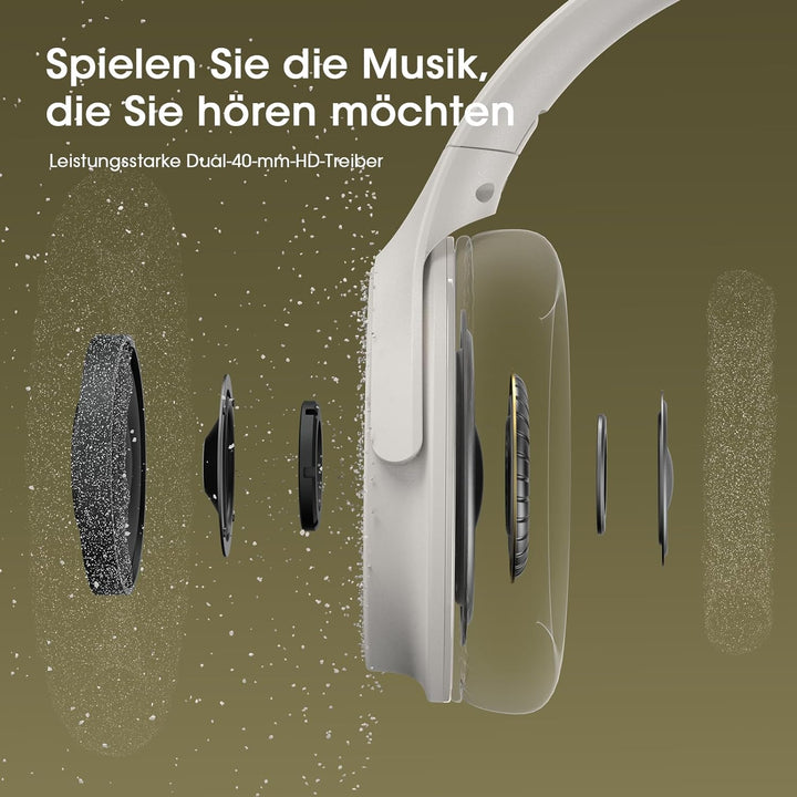 DOQAUS Bluetooth Kopfhörer Over Ear, 70 Stunden Spielzeit,Kopfhörer Kabellos Bluetooth mit 3 EQ-Modi