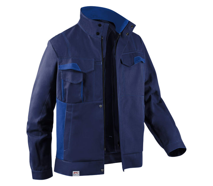 KÜBLER IMAGE DRESS NEW DESIGN Arbeitsjacke blau, Grösse 32, Herren-Arbeitsjacke aus verstärkter Baum