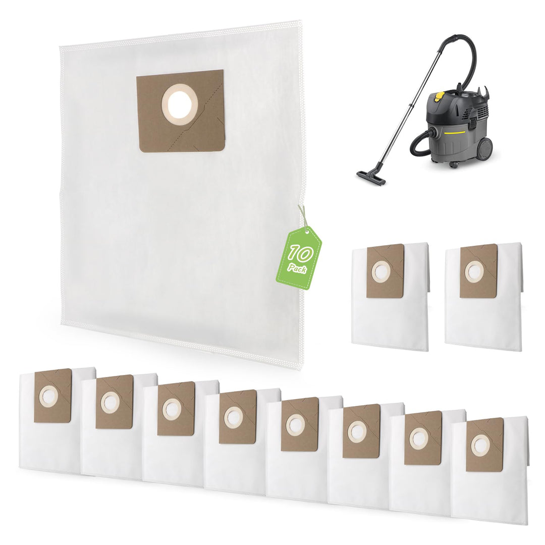 10 Stück für Kärcher NT 35/1 (Ap, Adv, Tact, Te H/M) Staubbeutel für Kärcher NT 14/1, NT 25/1 NT 200