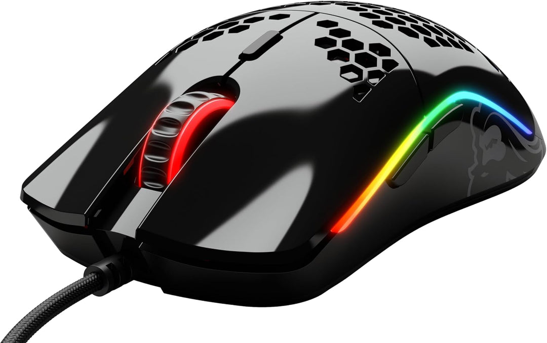 Glorious Gaming Mouse - Model O Minus 58 g Superlight Honeycomb Mouse, Glossy Black Mouse, USB Gamin