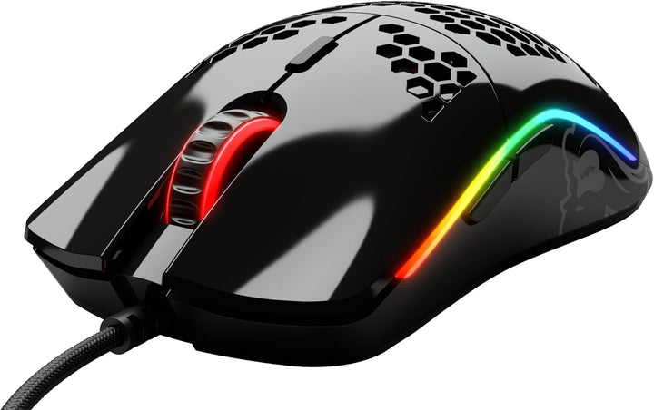 Glorious Gaming Mouse - Model O Minus 58 g Superlight Honeycomb Mouse, Glossy Black Mouse, USB Gamin