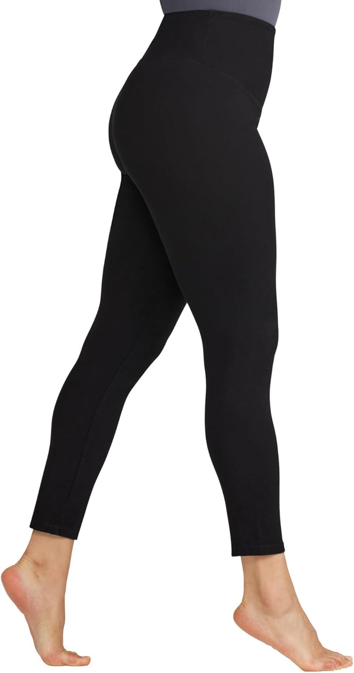 Yummie Damen Signature Waistband Denim Legging Strümpfe M Schwarz, M Schwarz