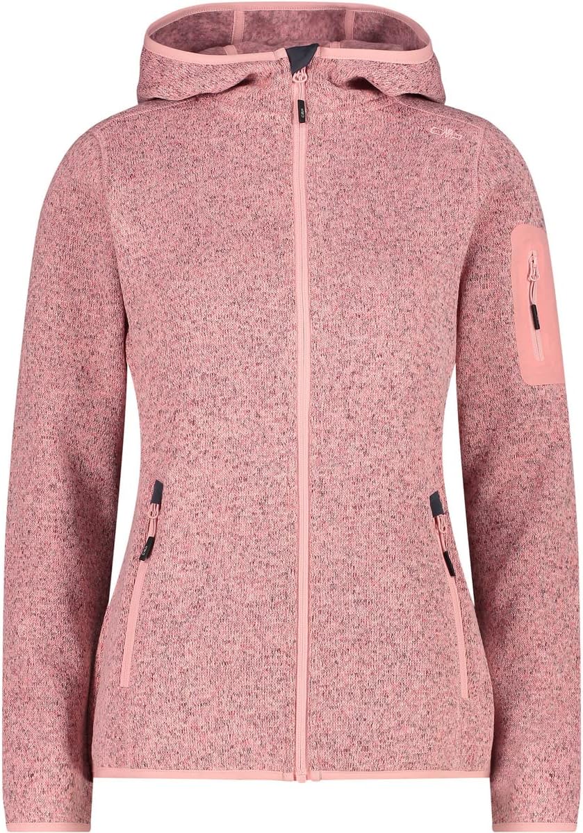 CMP Damen Strick Fleece Jacke 3h19826 38 Pfirsich-Wüstenrose, 38 Pfirsich-Wüstenrose