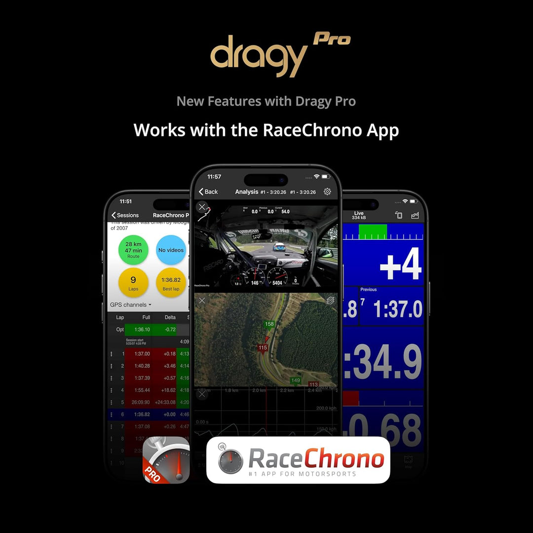 Dragy Pro, professionelles 25 Hz GPS-Leistungsmesser, mit integriertem Speicher und 6-Achsen-IMU-Bew