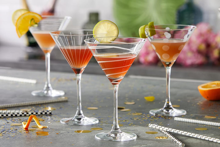 Mikasa Cheers Martini-Gläser, 4er-Set, 290 ml, Silber Martini-Gläser Silber, Martini-Gläser Silber