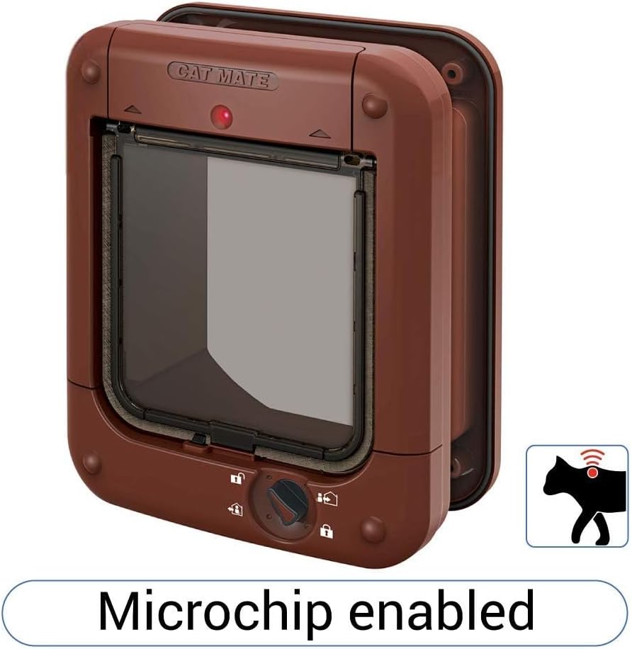 Rosewood 110413 Cat Mate Mikrochip - Katzenklappe, braun, Braun