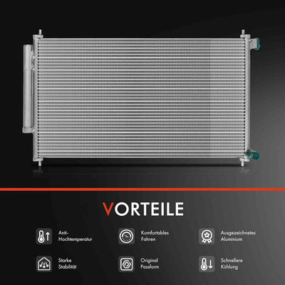 Frankberg Kondensator Klimaanlage mit Halter & Trockner Kompatibel mit CR-V IV RM 2.0L 2.4L Benzin 2