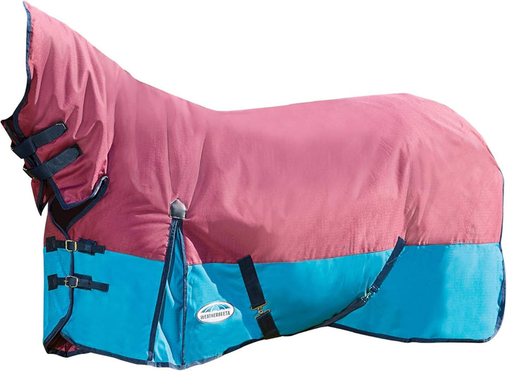 Weatherbeeta Comfitec Essential Combo Pferdedecke, Halsumfang: Mittel 5ft6 Marineblau/Silber/Rot, 5f
