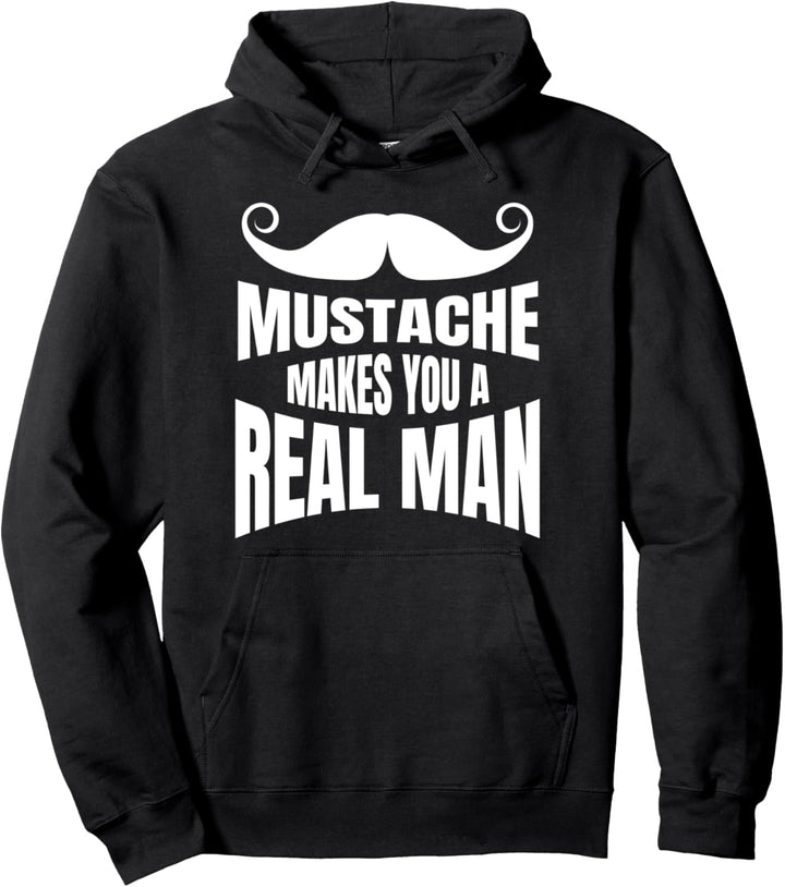 A Real Man Mustache Pullover Hoodie