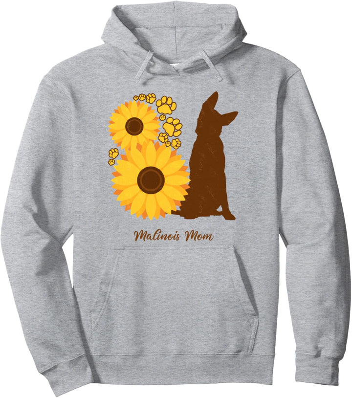Sonnenblumen-Hundemama – Malinois Pullover Hoodie