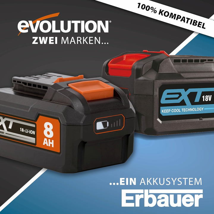 Evolution Power Tools R18MLT-Li Akku-Multifunktionswerkzeug 18 V, ein multifunktionales Werkzeug zum