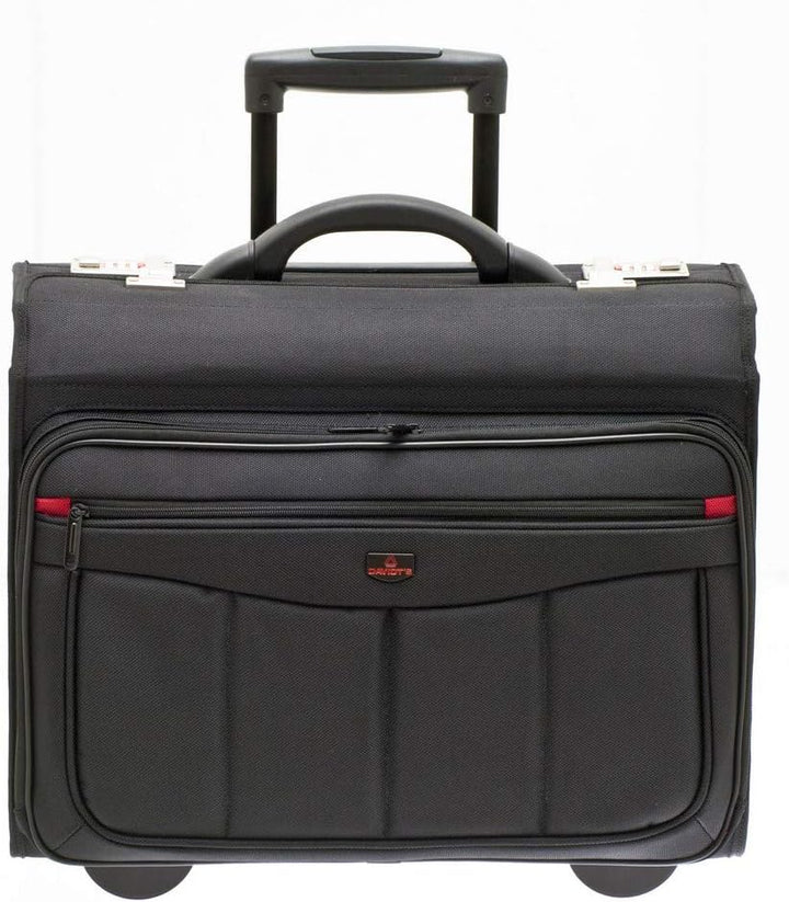 Davidts Trolley Rollkoffer Pilotenkoffer mit Rollen Aktenkoffer Lehrertasche Business Trolley 47x39x