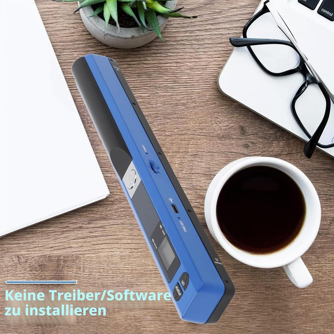 BRRNOO Tragbarer Scanner, Handscanner, Fotoscanner, Handfotoscanner, Tragbarer Dokumentenscanner für