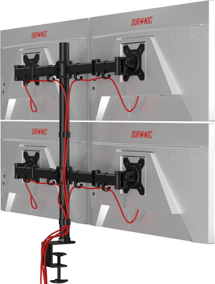 Duronic DM35POLE BK 61 cm Stange | Erweiterung für Monitorhalterung | Grosse Tischklemme mit Einer K