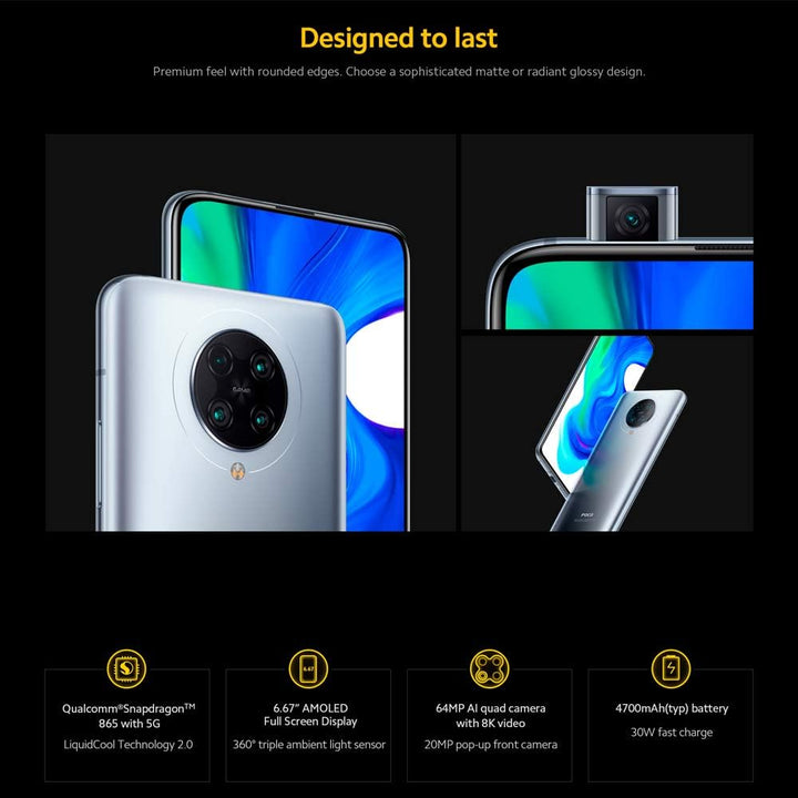 Xiaomi Poco F2 Pro 5G Smartphone 6GB RAM 128GB ROM Qualcomm® Snapdragon ™ 865 64MP Quad Rear Kamera