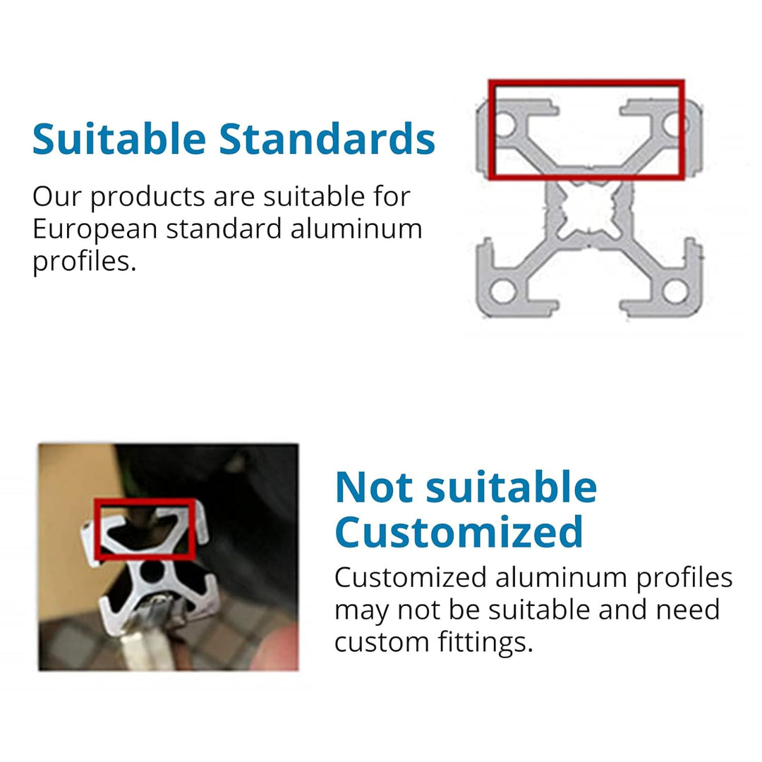 AUTOUTLET 20x T Slot T-Nut Innenwinkel, Aluminium Profil 2020 Nut 6 M4 Aussenwinkel Zinklegierung Kl