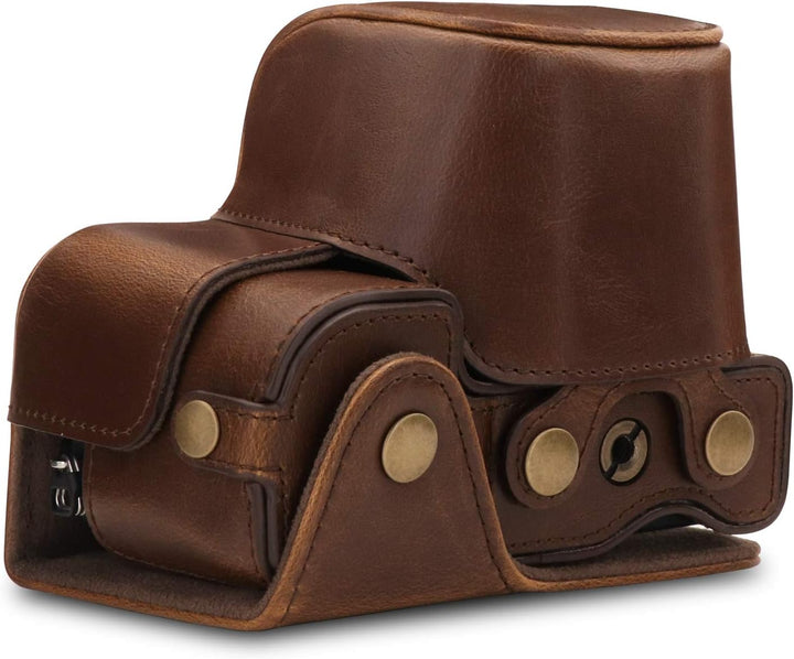 MegaGear MG1652 Ever Ready Kameratasche für Sony Alpha A6100, A6400 (16–50 mm) Braun, Braun