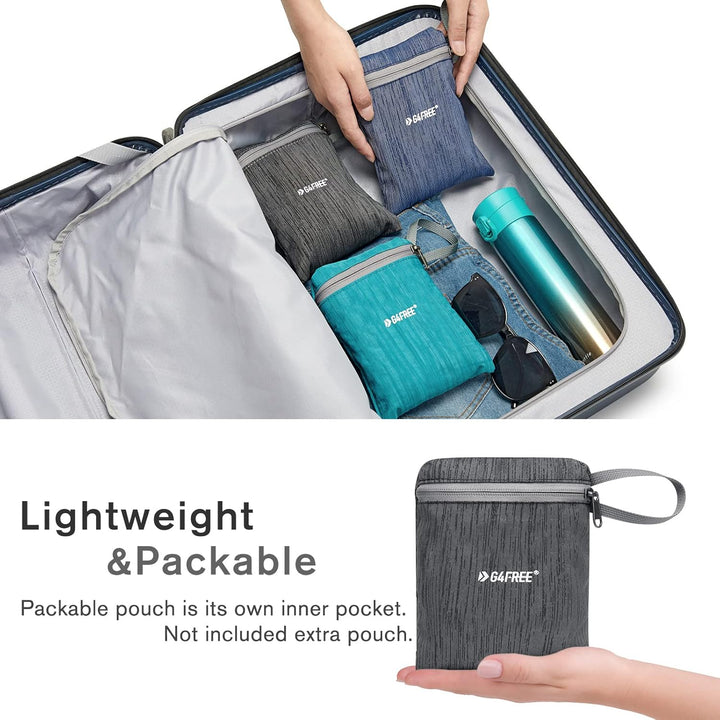 G4Free 10/15/20L Faltbarer Rucksack Klein, Wanderrucksack Leicht, Tagesrucksack Damen Herren für Wan
