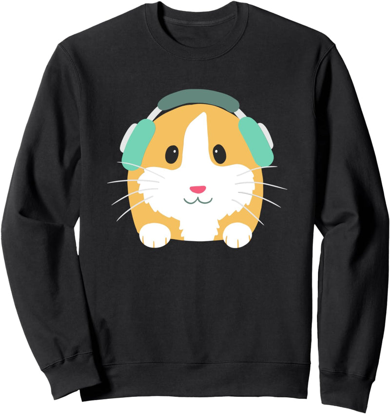 Meerschwein mit Kopfhörern Meerschweinchen Sweatshirt