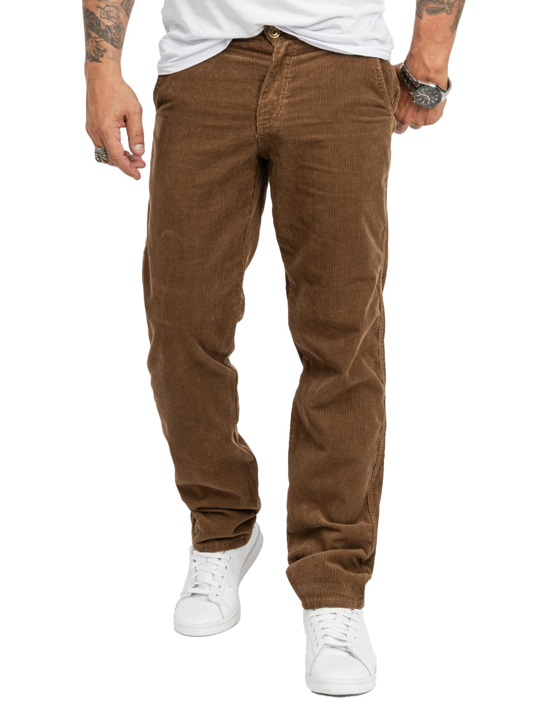 Rock Creek Herren Cord Hose Regular Fit Chino Hose RC-2156 29W / 30L Dunkelbeige, 29W / 30L Dunkelbe