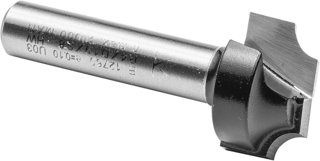 ENT 12760 Viertelstabfräser HW, Schaft (S) 8 mm, Durchmesser (D) 19 mm, NL 11 mm, R 4 mm, SL 32 mm R
