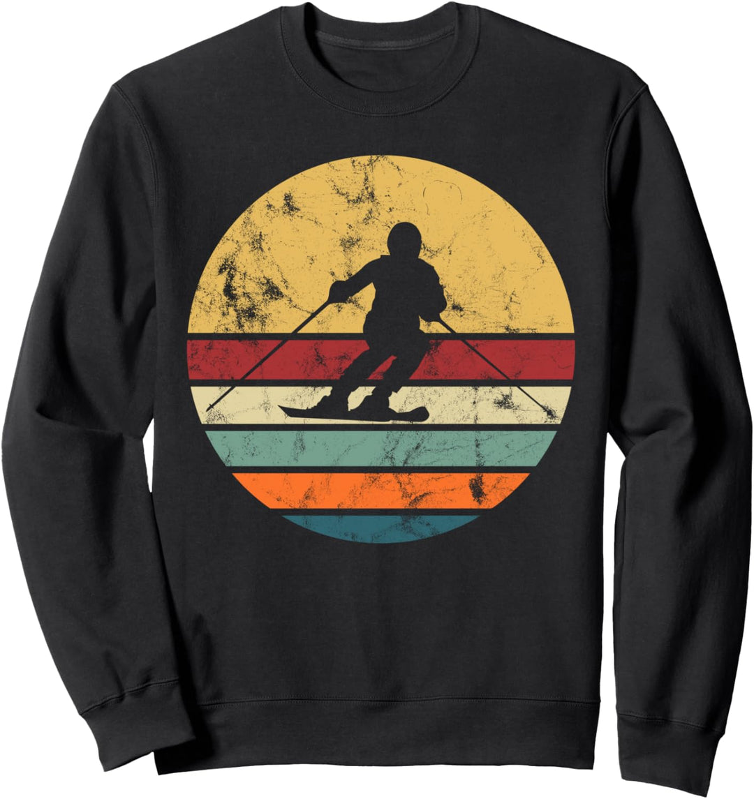 Ski Snowboard Skifahrer Retro Vintage Outfit. Sweatshirt