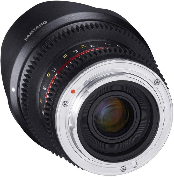 Samyang 12/2,2 Objektiv Video APS-C Sony E manueller Fokus Videoobjektiv 0,8 Zahnkranz Gear, Weitwin