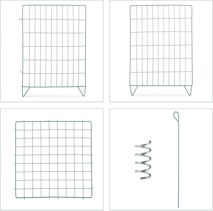 Relaxdays Komposter Metall, Bodengitter und Füsse, HxBxT: 68 x 46 x 46 cm, für Gartenabfall, Kompost