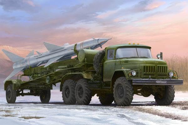 Trumpeter 1/35 ZIL 131V Plastikmodellbausatz eines sowjetischen Militär-LKW`s mit PR11 SA2, Mehrfarb
