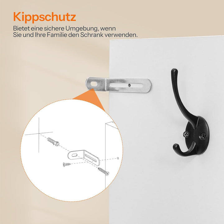 HOOBRO Schuhschrank, freistehend, Schuhregal mit 2 Schubladen und offenem Fach, Schuhkipper, schmal,