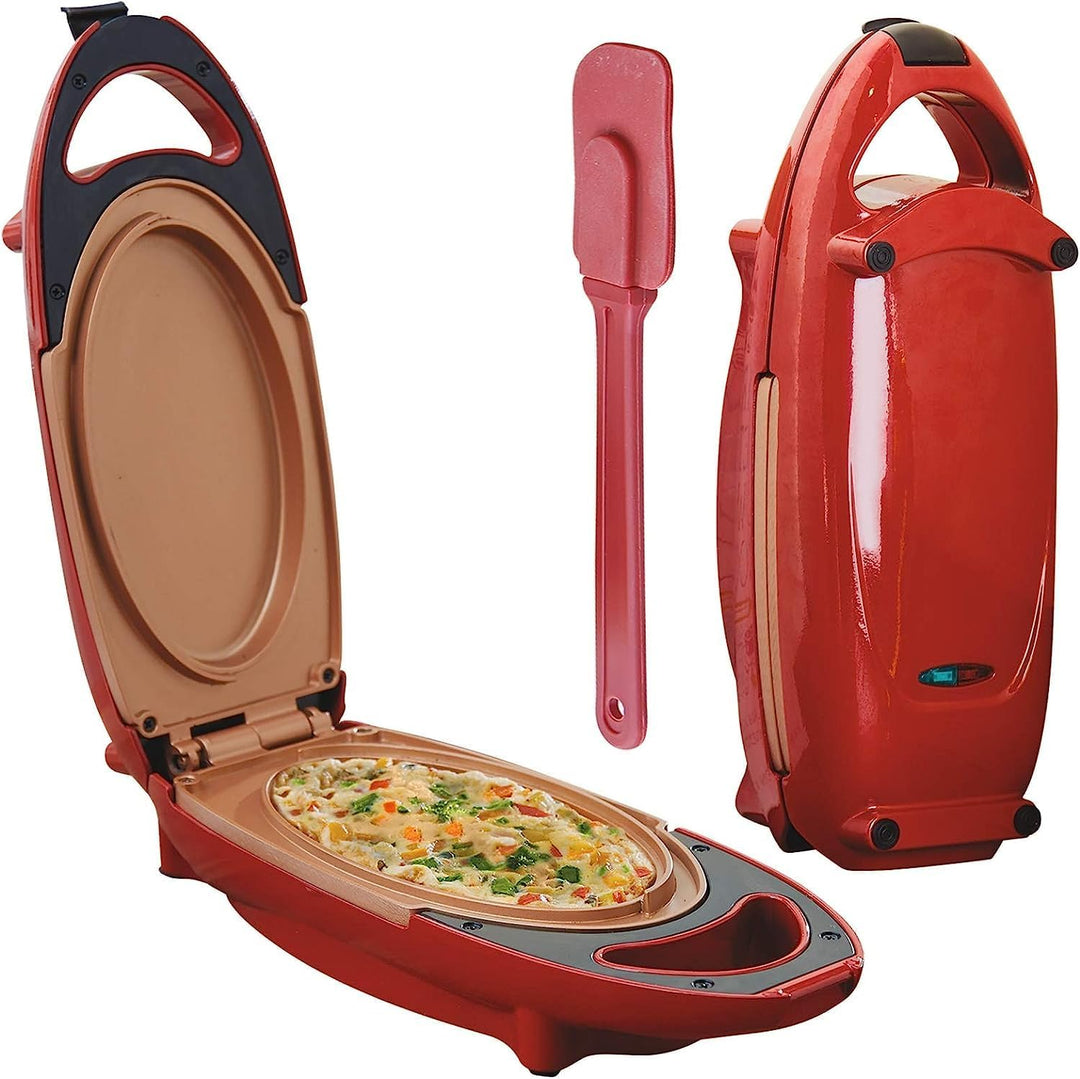 Candora Omelett-Maker, antihaftbeschichtete Schnellkochplatten, Grillkoche oben und unten