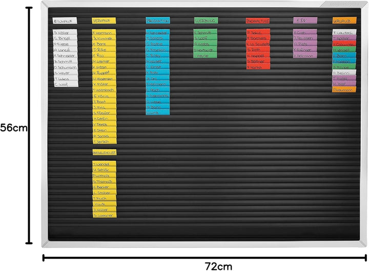 Magnetoplan 1245000 Streifenstecktafel alu/schwarz