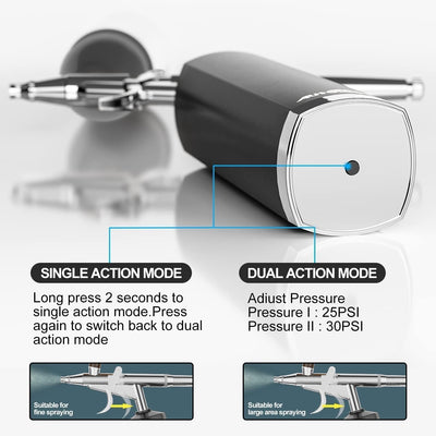 Autolock Airbrush Set 32PSI Kompressor Tragbares kabelloses Airbrush Kit und wiederaufladbares manue