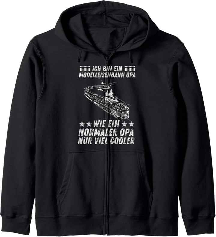 Modelleisenbahn Opa Wie Ein Normaler Opa Nur Cooler Rentner Kapuzenjacke