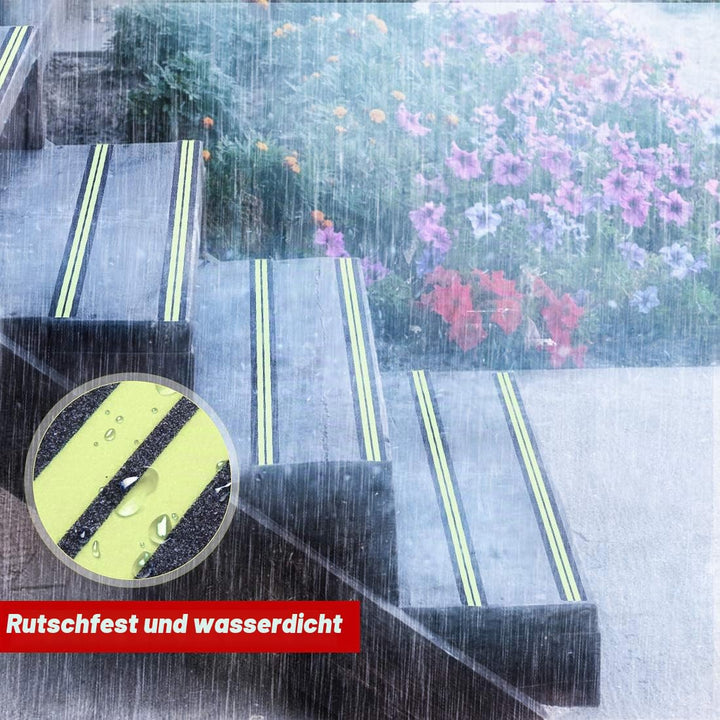 5 x 60 cm Anti-Rutsch-Klebeband - Premium 15 vorgeschnittene Streifen, 80 Körnung, rutschfester Kleb
