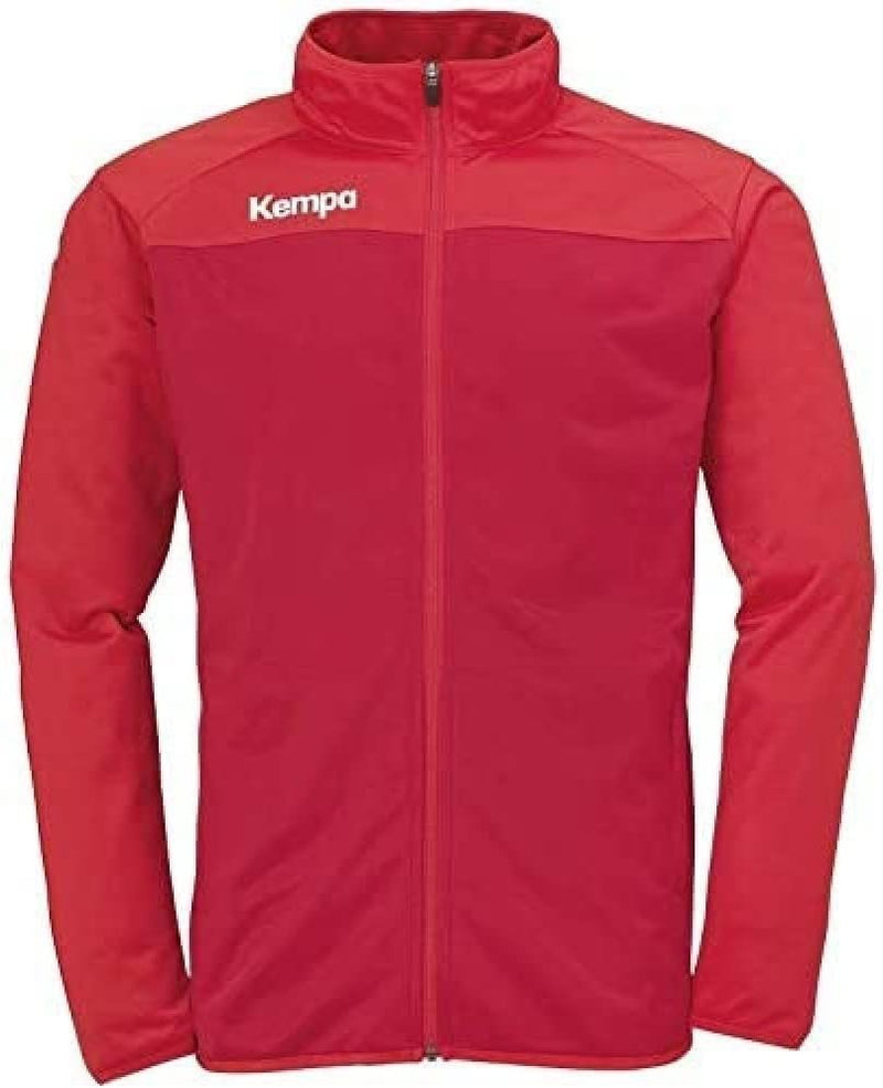 Kempa Kinder Prime Poly Jacke Sportjacke, chilirot/Rot, 140