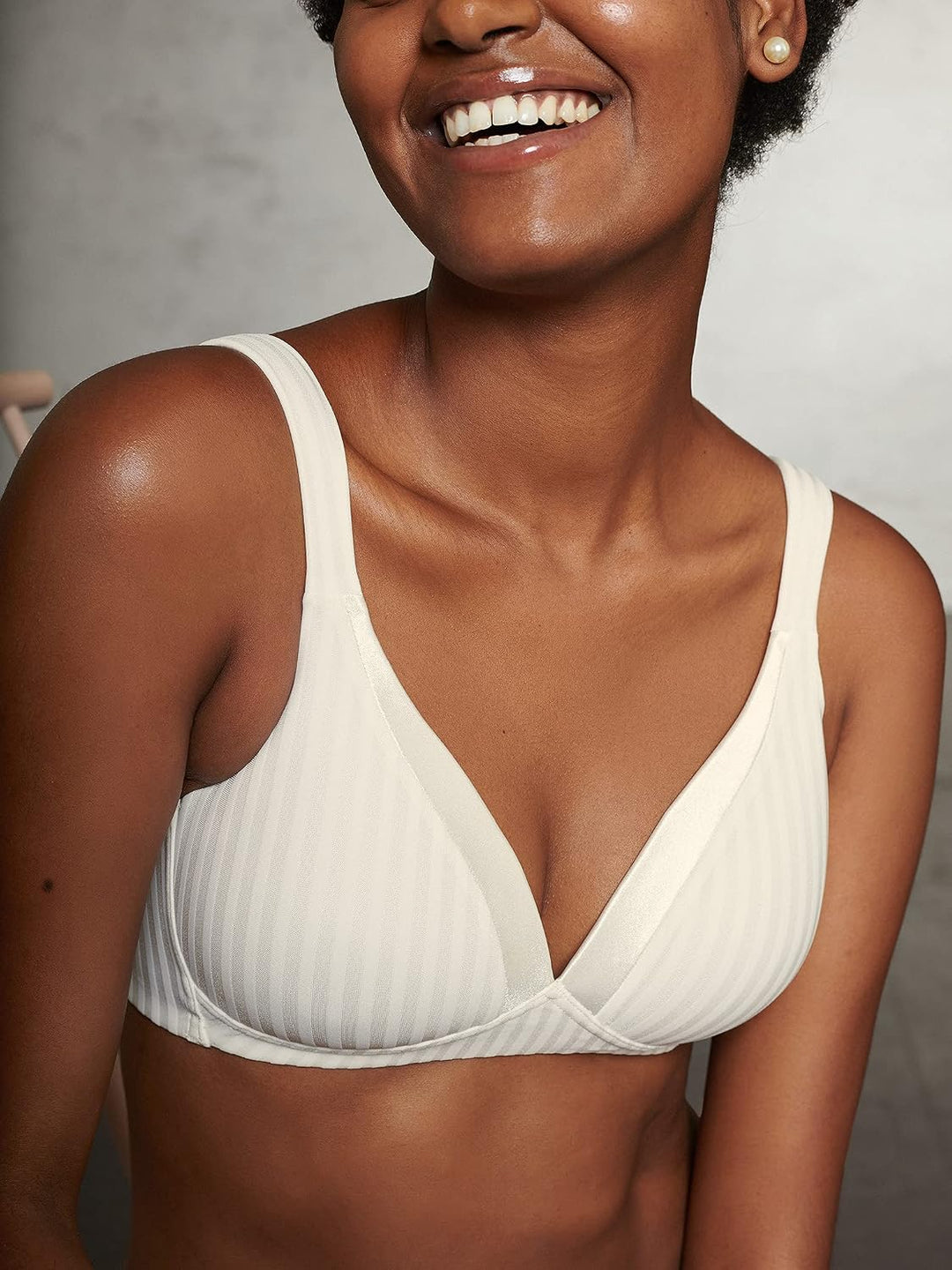 Naturana Streifen Soft-BH mit Schale - 5247 75D Ecru, 75D Ecru